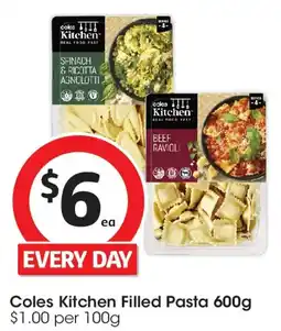 Coles Coles kitchen pasta agnolotti ricotta offer