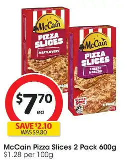 Coles McCain Cheese & Bacon Pizza Slices offer
