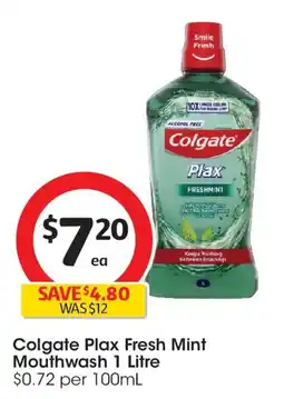 Coles Colgate plax fresh mint mouth wash offer