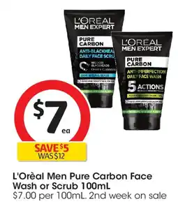 Coles L'oreal men expert pure carbon face wash offer