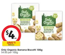 Coles Only Organic Banana Biscotti offer