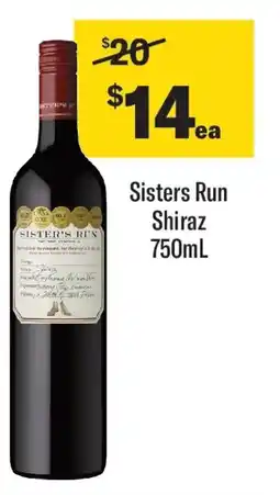 Coles Sisters Run Shiraz offer
