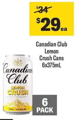 Coles Canadian Club Lemon Crush Can offer