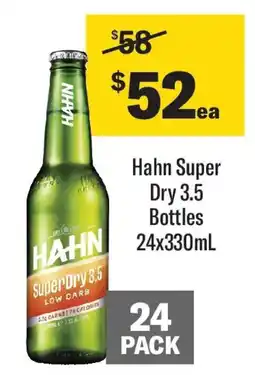 Coles Hahn Super Dry 3.5 Bottle offer