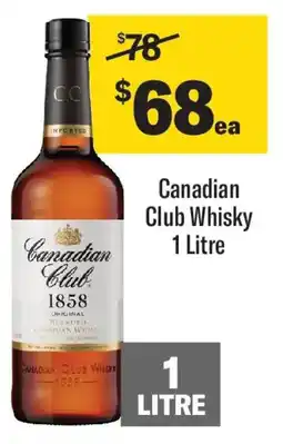 Coles Canadian Club Whisky offer