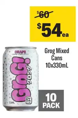 Coles Grog mixed can offer