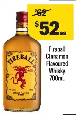 Coles Fireball cinnamon flavoured whisky offer