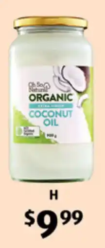 ALDI Oh so natural organic extra virgin coconut oil offer
