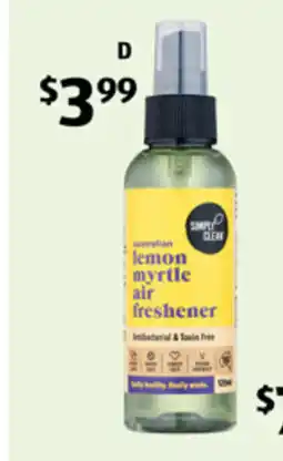 ALDI Lemon Myrtle Air Freshener offer