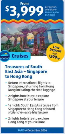 ALDI Treasures of South East Asia - Singapore to Hong Kong offer