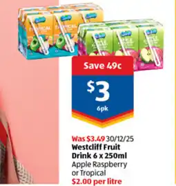 ALDI Westcliff Fruit Drink offer