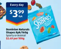 ALDI Dominion Naturals Shapes offer