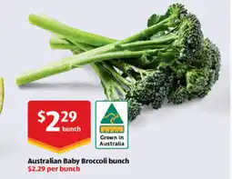 ALDI Australian Baby Broccoli bunch offer