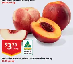 ALDI Australian White or Yellow Flesh Nectarines per offer
