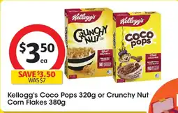Coles Kellogg's Coco Pops 320g or Crunchy Nut corn flakes offer