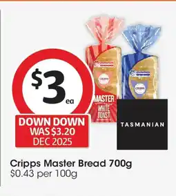 Coles Cripps Master Bread offer