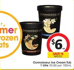 Coles Connoisseur Ice Cream Tub offer
