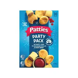 Woolworths Patties Party Pack Party Pies & Sausage Rolls – From the Freezer offer