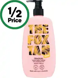 Woolworths The Fox Tan Gradual Glow Body Lotion offer