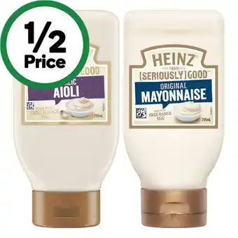 Heinz Seriously Good Mayonnaise, Aioli or Tartare 295ml