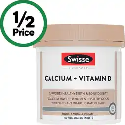 Woolworths Swisse Ultiboost Calcium + Vitamin D Capsules offer