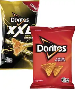 Coles Doritos or XXL Corn Chips 150g-170g offer