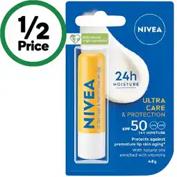 Woolworths Nivea Lip Ultra Care & Protection SPF 50 offer