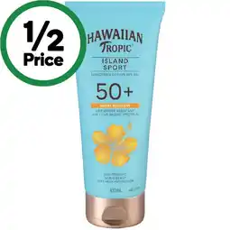 Woolworths Hawaiian Tropic SPF 50+ Island Sport Sunscreen Lotion offer