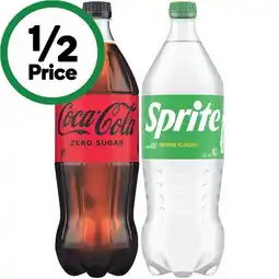 Woolworths Coca-Cola Classic, Zero Sugar or Diet, Sprite or Fanta Soft Drink Varieties 1.25 Litre offer