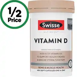 Woolworths Swisse Ultiboost Vitamin D Capsules offer