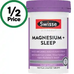 Woolworths Swisse Ultiboost Magnesium & Sleep Tablets offer