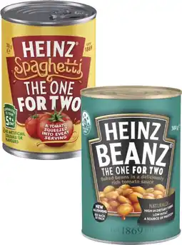 Coles Heinz Baked Beanz or Spaghetti 300g offer