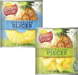 Coles Golden Circle Pineapple-450g offer