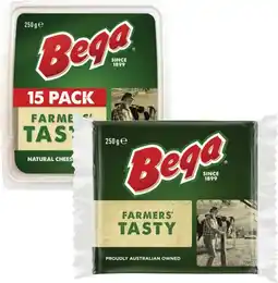 Coles Bega Cheese Block, Grated or Slices 250g offer