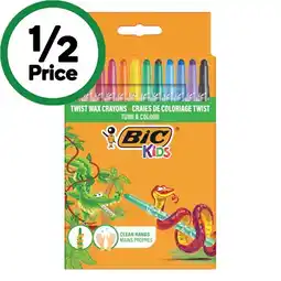 Woolworths BiC Kids Turn & Colour Crayons offer