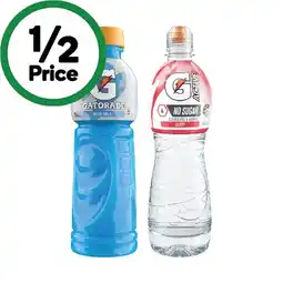 Woolworths Gatorade Sports Drink or G-Active Flavoured Water 600ml offer