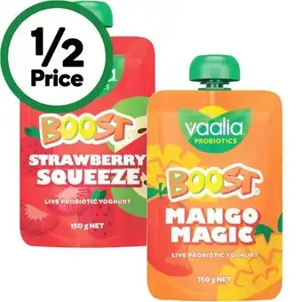 Woolworths Vaalia Boost Probiotic Yoghurt Pouch offer