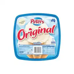 Woolworths Peters Original Ice Cream Tub offer