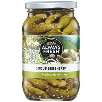 Woolworths Always Fresh Baby Cucumbers offer