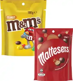 Coles Mars M&M's, Maltesers or Pods 120g-180g offer