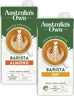 Coles Australia's Own Barista Milk offer
