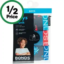 Woolworths Bonds Boys Cotton Trunk Assorted offer