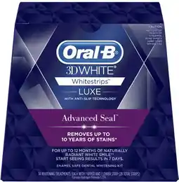Coles Oral B 3D White Advanced Seal Teeth Whitening Strips offer