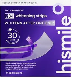 Coles Hismile V34 Whitening Strips offer