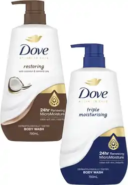 Coles Dove Advanced Body Wash offer