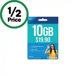 Woolworths Lebara $19.90 Starter Pack‡ offer