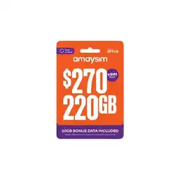 Woolworths amaysim $270 Starter Pack† offer