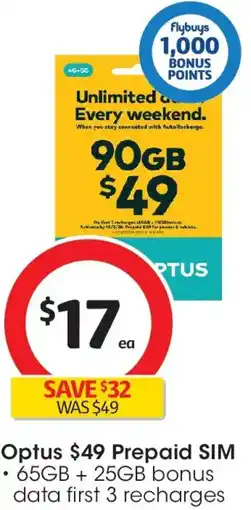 Coles Optus Prepaid SIM offer
