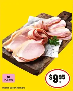 IGA Middle Bacon Rashers offer