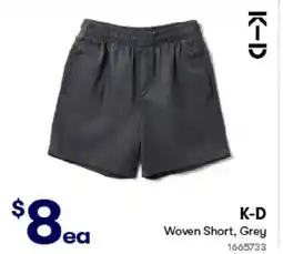 BIG W K-D Woven Short, Grey offer